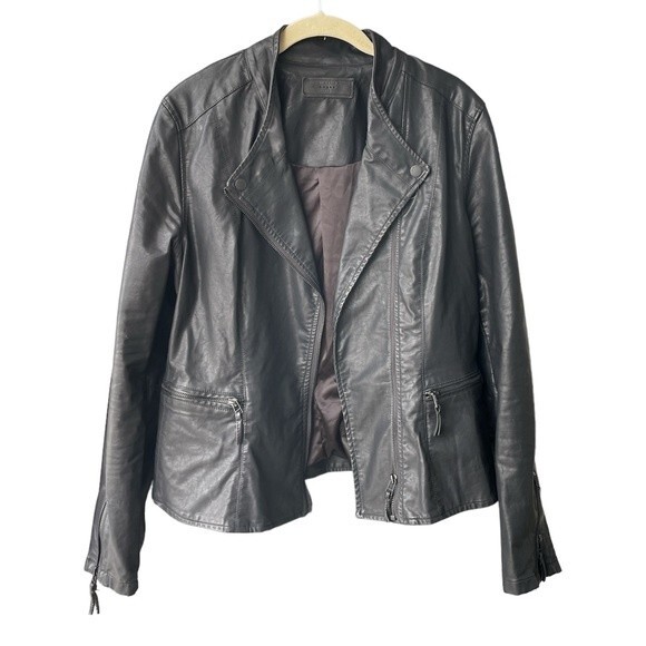 Blank NYC Faux Leather Black Jacket Size L - Picture 2 of 7